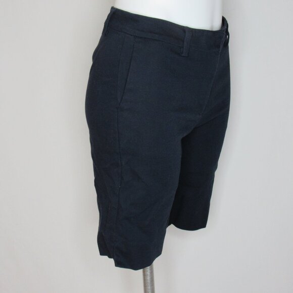 J. Jill Blue Essential Cotton Strech Bermuda Walking Shorts 10" Women's 4 - Picture 5 of 9